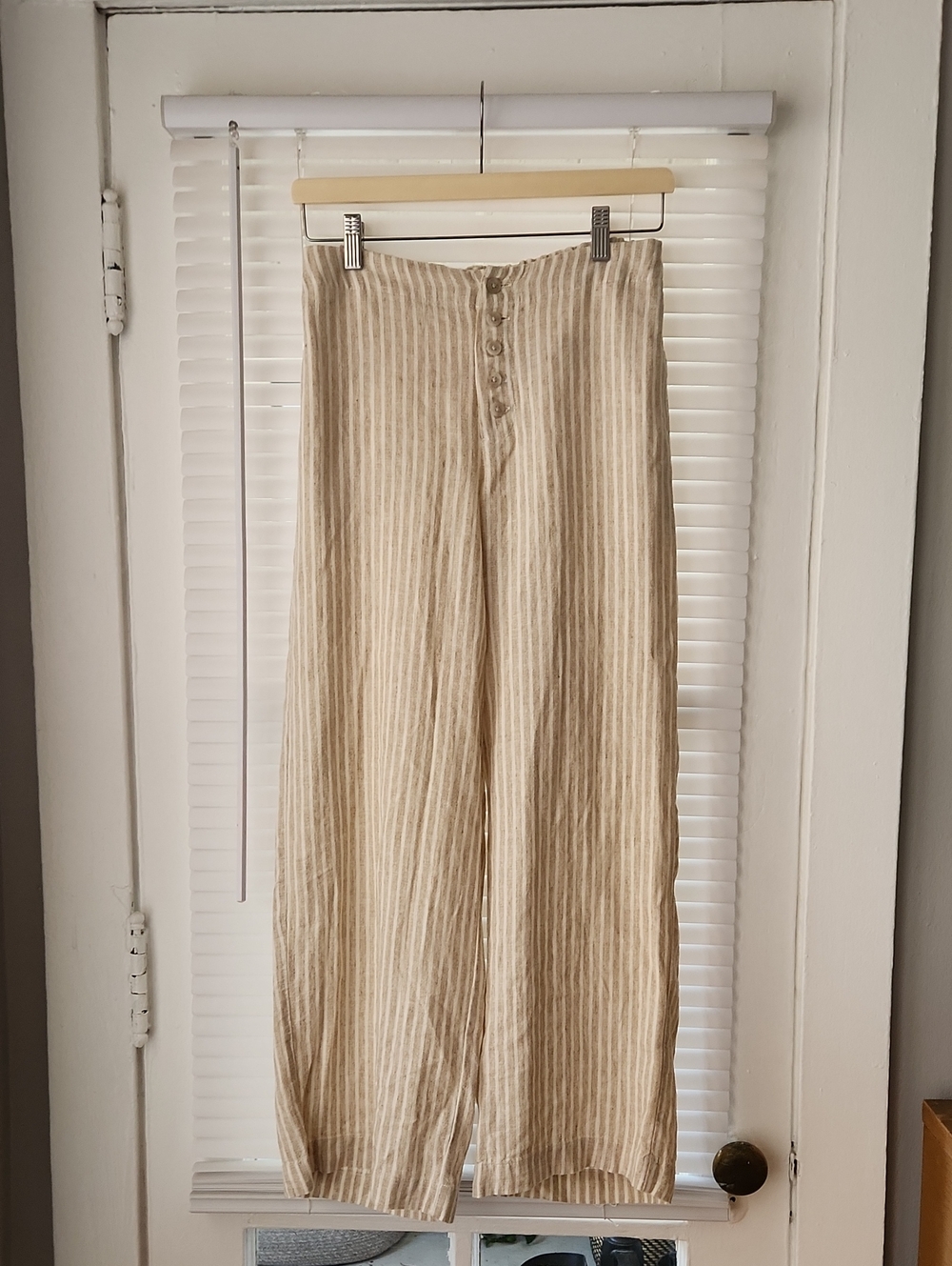 Women's Mid-Rise Linen Straight Leg, XS